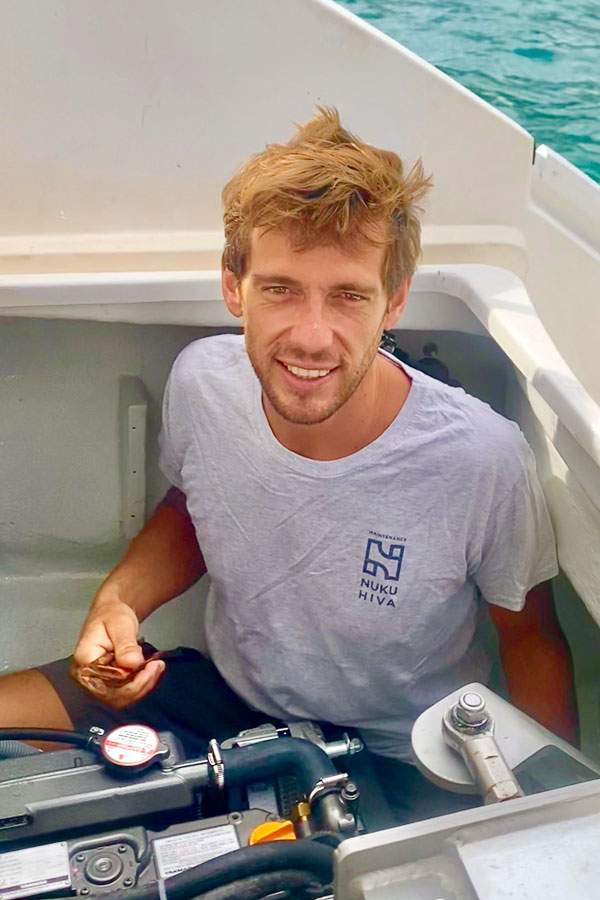 Gaël Minet, fondateur de Nuku-Hiva Maintenance