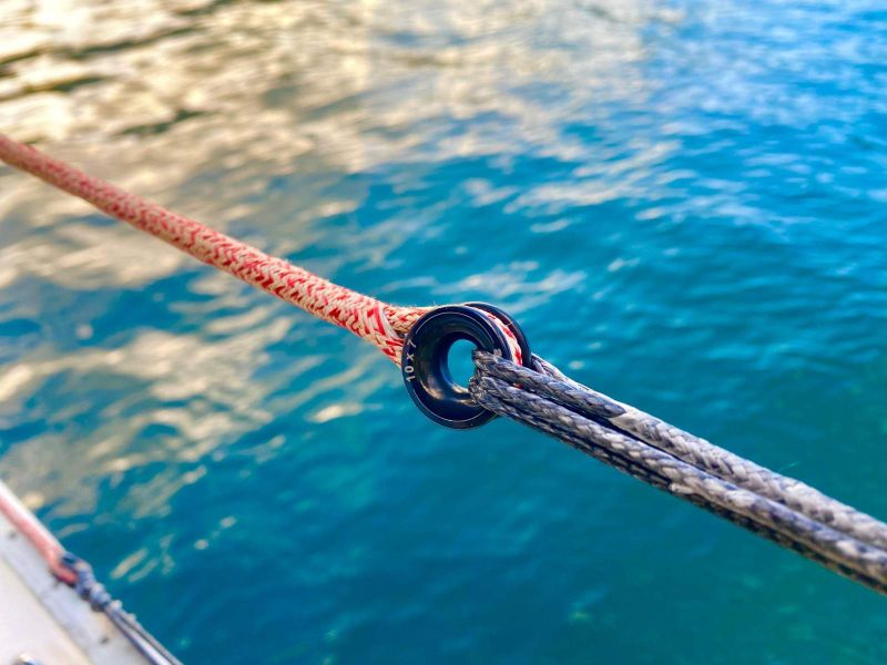 Filière textile en Dyneema avec anneau à faible friction